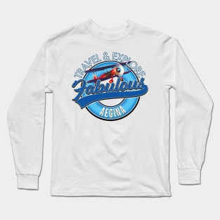 Travel explore fabulous Aegina logo Long Sleeve T-Shirt